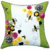 Edie Home Bees & Flowers Dimensional Indoor/Outdoor Pillow -Cheap Edie Home Store 3030312156 RLLD 1