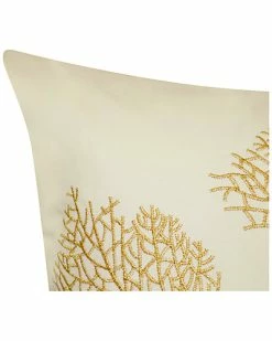 Edie Home Indoor/Outdoor Embroidered Coral Pillow -Cheap Edie Home Store 3030591025 RLLD 4