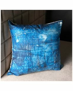 Edie Home Brushstroke Indigo Denim Decorative Pillow -Cheap Edie Home Store 3030591053 RLLD 3