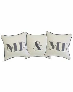 Edie Home Celebrations Embroidered "Mr" Decorative Pillow -Cheap Edie Home Store 3030591076 RLLD 4