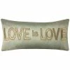 Edie Home Gold Embroidered Love Is Love Decorative Pillow -Cheap Edie Home Store 3030591088 RLLD 1