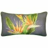 Edie Home Bird Of Paradise Embroidered Decorative Pillow