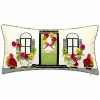 Edie Home Dimensional Flowers Home Indoor/Outdoor Decorative Pillow