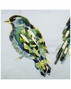 Edie Home Reversible Ribbon Blue Birds Lumbar Decorative Pillow -Cheap Edie Home Store 3030591170 RLLD 4
