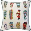 Edie Home Flip Flops Indoor & Outdoor Decorative Pillow