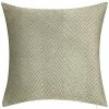Edie Home Velvet Embroidered Chevron Decorative Pillow