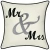 Edie Home Celebrations Mr. & Mrs. Cursive Embroidered Applique Pillow -Cheap Edie Home Store 3030723409 RLLD 1