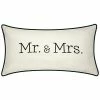 Edie Home Celebrations Mr. & Mrs. Embroidered Decorative Pillow -Cheap Edie Home Store 3030723410 RLLD 1