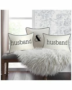 Edie Home Celebrations Husband Embroidered Decorative Pillow -Cheap Edie Home Store 3030723412 RLLD 3