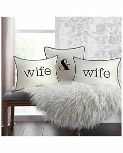 Edie Home Celebrations Wife Embroidered Decorative Pillow -Cheap Edie Home Store 3030723413 RLLD 3