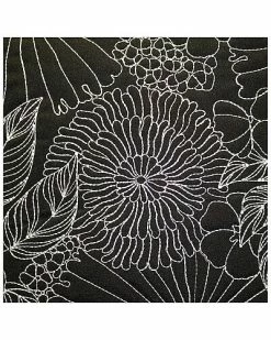 Edie Home Indoor/Outdoor Fine Line Embroidered Floral Decorative Pillow -Cheap Edie Home Store 3030966165 RLLD 3