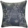 Edie Home Indoor/Outdoor Fine Line Embroidered Floral Decorative Pillow