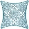 Edie Home Indoor/Outdoor Embroidered Lace Decorative Pillow