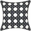 Edie Home Indoor/Outdoor Rattan Geometric Decorative Pillow