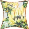 Edie Home Indoor/Outdoor Sunflower Watercolor Reversible Decorative Pillow -Cheap Edie Home Store 3030966189 RLLD 1