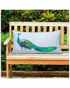 Edie Home Indoor/Outdoor Dramatic Peacock Lumbar Decorative Pillow -Cheap Edie Home Store 3030966193 RLLD 4