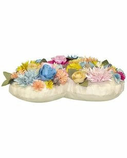Edie Home Edie@Home Indoor & Outdoor Floral Heart Shaped Dimensional Decorative Pillow -Cheap Edie Home Store 3030966201 RLLD 3