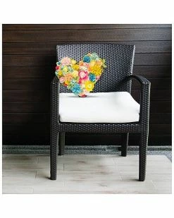 Edie Home Edie@Home Indoor & Outdoor Floral Heart Shaped Dimensional Decorative Pillow -Cheap Edie Home Store 3030966201 RLLD 5