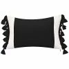Edie Home Indoor & Outdoor Colorblock Tassel Fringe Lumbar Decorative Pillow -Cheap Edie Home Store 3030966202 RLLD 1