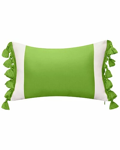 Edie Home Indoor/Outdoor Colorblock Tassel Fringe Lumbar Decorative Pillow 3 Edie Home Indoor/Outdoor Colorblock Tassel Fringe Lumbar Decorative Pillow