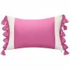 Edie Home Indoor/Outdoor Colorblock Tassel Fringe Lumbar Decorative Pillow -Cheap Edie Home Store 3030966204 RLLD 1