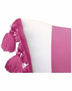 Edie Home Indoor/Outdoor Colorblock Tassel Fringe Lumbar Decorative Pillow -Cheap Edie Home Store 3030966204 RLLD 3