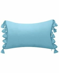 Edie Home Indoor & Outdoor Colorblock Tassel Fringe Lumbar Decorative Pillow -Cheap Edie Home Store 3030966205 RLLD 2