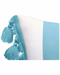 Edie Home Indoor & Outdoor Colorblock Tassel Fringe Lumbar Decorative Pillow -Cheap Edie Home Store 3030966205 RLLD 3