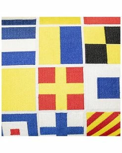 Edie Home Edie@Home Indoor & Outdoor Nautical Flags Reversible Lumbar Decorative Pillow -Cheap Edie Home Store 3030966212 RLLD 3