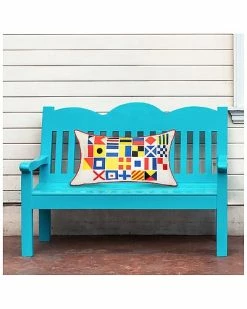 Edie Home Edie@Home Indoor & Outdoor Nautical Flags Reversible Lumbar Decorative Pillow -Cheap Edie Home Store 3030966212 RLLD 4