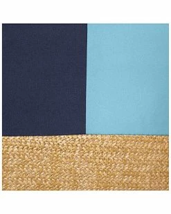 Edie Home Indoor/Outdoor Colorblock Raffia Reversible Decorative Pillow -Cheap Edie Home Store 3030966213 RLLD 3