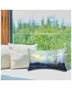 Edie Home Indoor/Outdoor Watercolor Tall Ship Decorative Pillow -Cheap Edie Home Store 3030966214 RLLD 4