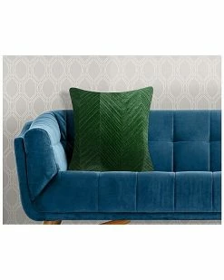 Edie Home Chevron Velvet Decorative Pillow -Cheap Edie Home Store 3050098880 RLLD 4