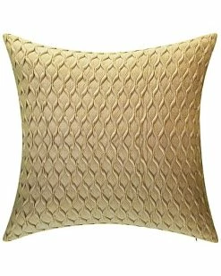 Edie Home Fishnet Ruched Velvet Decorative Pillow