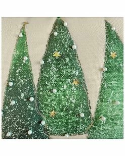 Edie Home Modern Christmas Trees With Pearls & Embroidery Decorative Pillow -Cheap Edie Home Store 3050098922 RLLD 3
