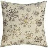 Edie Home Snowflakes Velvet Foil Print Holiday Decorative Pillow -Cheap Edie Home Store 3050098949 RLLD 1