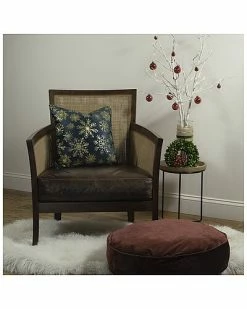 Edie Home Snowflakes Velvet Foil Print Holiday Decorative Pillow -Cheap Edie Home Store 3050098950 RLLD 6
