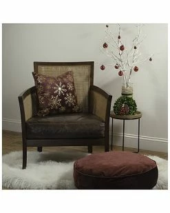 Edie Home Snowflakes Velvet Foil Print Holiday Decorative Pillow -Cheap Edie Home Store 3050098951 RLLD 6