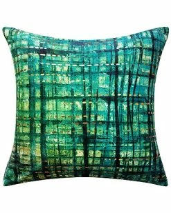 Edie Home Edie@Home Velvet Rainforest Metallic Decorative Pillow