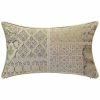 Edie Home Velvet Patchwork Embroidered Lumbar Decorative Pillow