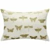 Edie Home Embroidered Butterflies And Moths / Zippered Shell Pillow