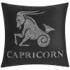 Edie Home Zodiac Astrology Velvet Beaded Decorative Pillow Aquarius